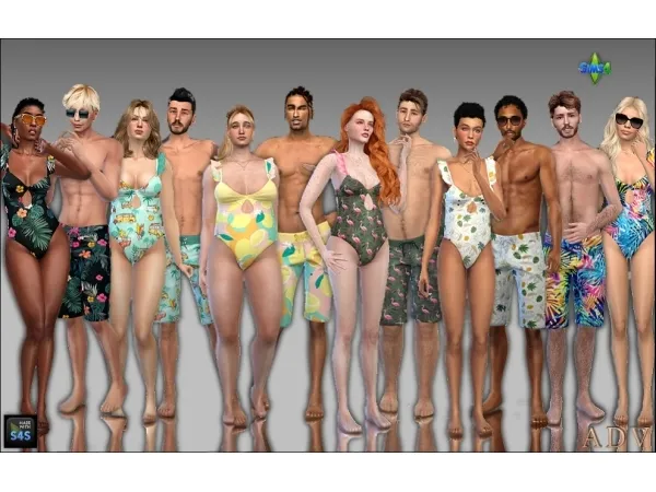 Alpha Swimwear for coupes - The Sims 4 Custom Content