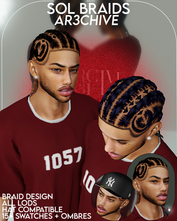 Alpha Sol Braids by simsfinds - The Sims 4 Custom Content