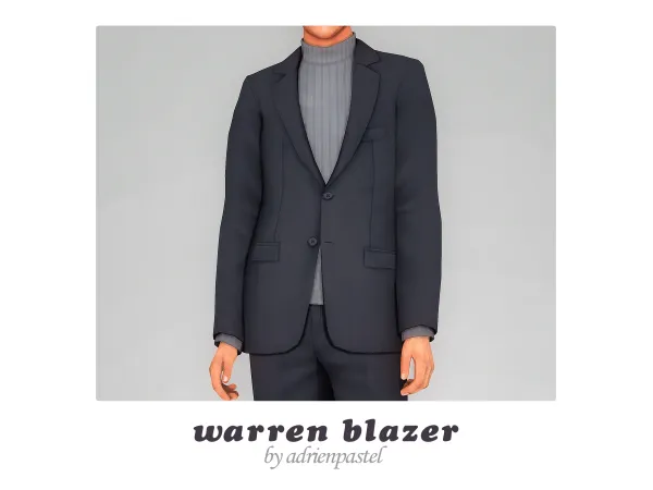 Maxis Match Warren Blazer Trousers by adrienpastel - The Sims 4 Custom Content