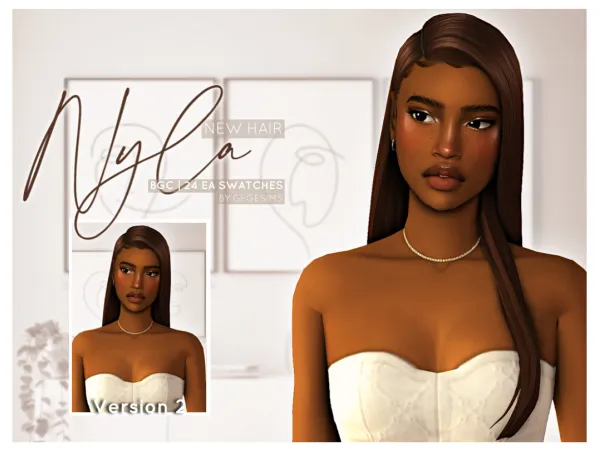 Maxis Match Nyla Hair - The Sims 4 Custom Content