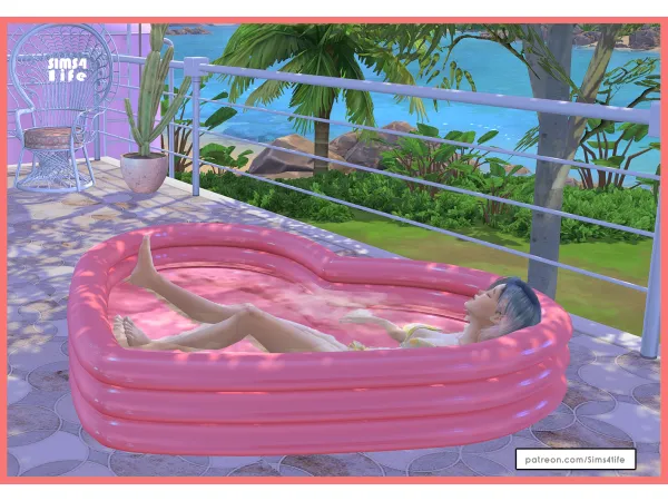 Mix Heart shaped Kiddie pool (early access) by Sims41ife - The Sims 4 Custom Content