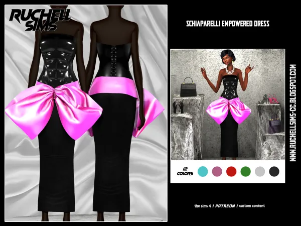 Alpha Empowered Dress by ruchellsims - The Sims 4 Custom Content