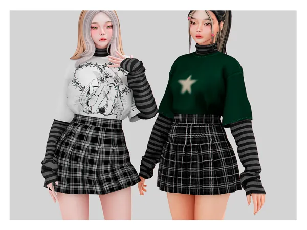 Alpha Lollypop outfit - The Sims 4 Custom Content