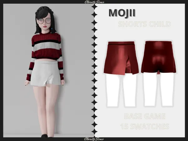 Alpha Mojii Shorts Child - The Sims 4 Custom Content