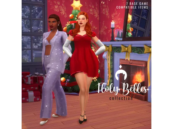 Maxis Match Holly Belles Collection Dec 2023 - The Sims 4 Custom Content