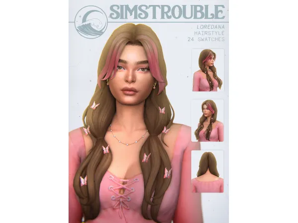 Maxis Match Loredana Hairstyle by simstrouble by simstrouble - The Sims 4 Custom Content