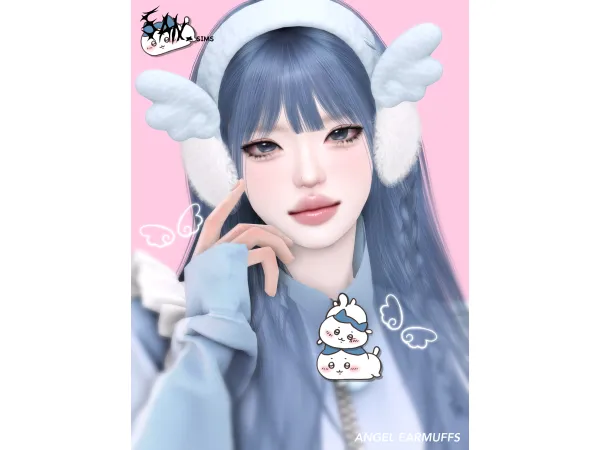 Alpha 333Angel Earmuffs by san33 - The Sims 4 Custom Content