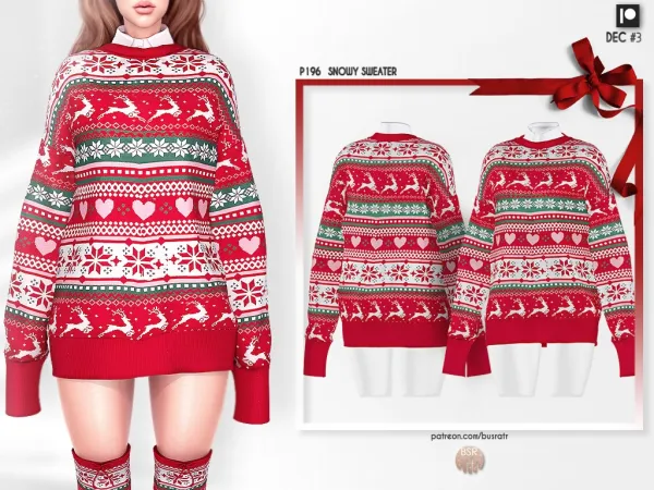 Alpha SNOWY SET P196 + P197 by busratr - The Sims 4 custom content