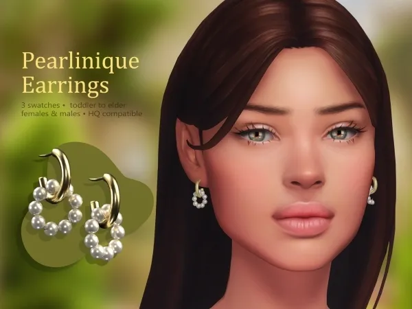 Mix Pearlinique Earrings - The Sims 4 Custom Content