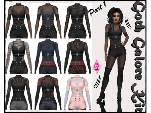 Maxis Match Goth Galore Kit Part 1 Basegame compatible by AnnettsSims4Welt - The Sims 4 Custom Content