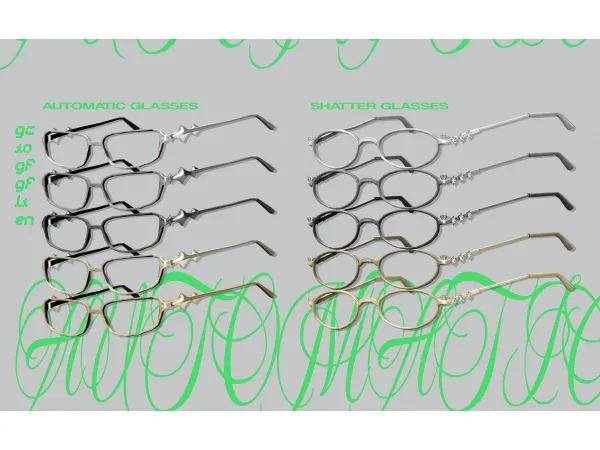 Alpha [GIGGLECOFFIN] glasses set 3 by RottenMothBoy - The Sims 4 Custom Content