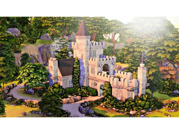 Maxis Match Modest Castle Home - The Sims 4 Custom Content