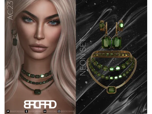 Alpha [AC23 DAY 25] NEON SET GAME EDITION by bradfordsims - The Sims 4 Custom Content