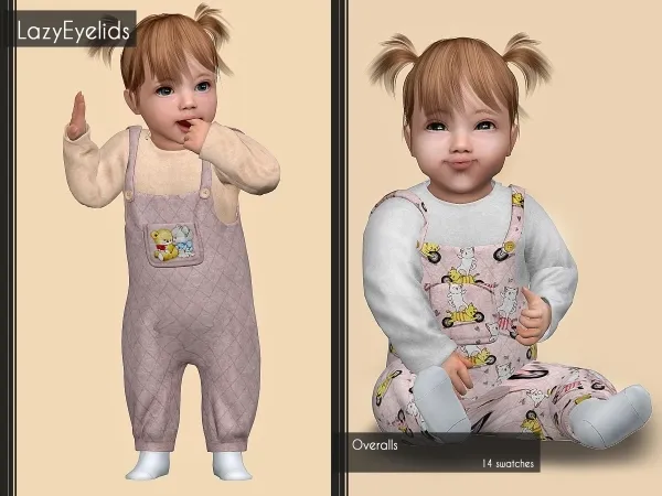 Alpha Overalls for infants - The Sims 4 Custom Content