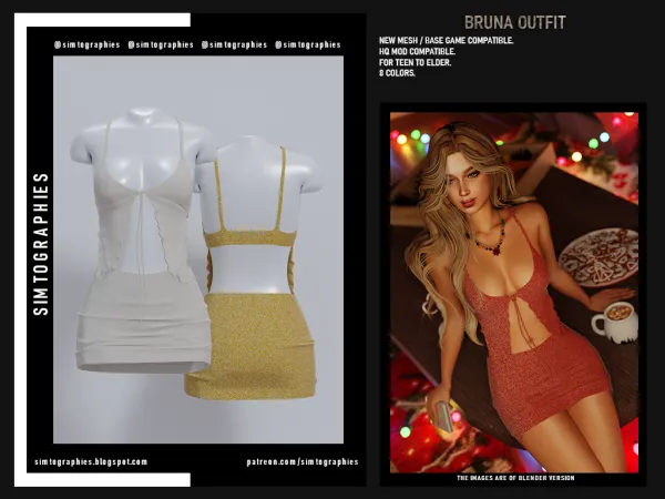 Alpha Bruna Outfit - The Sims 4 Custom Content