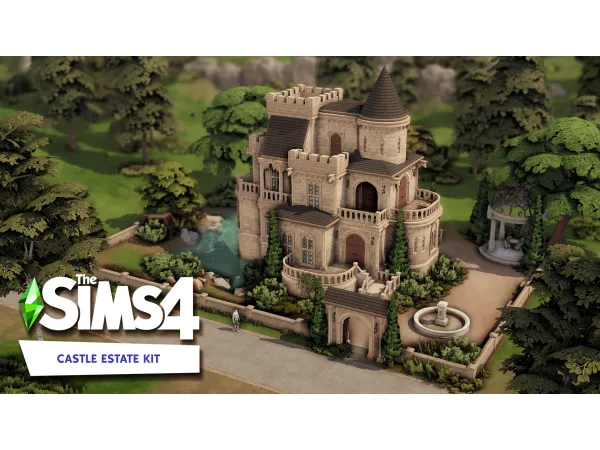Maxis Match Small Castle castle Estate kit by bojanasims - The Sims 4 Custom Content