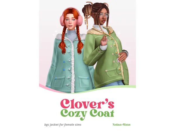 Maxis Match Clover's Cozy Coat by nolansims - The Sims 4 Custom Content
