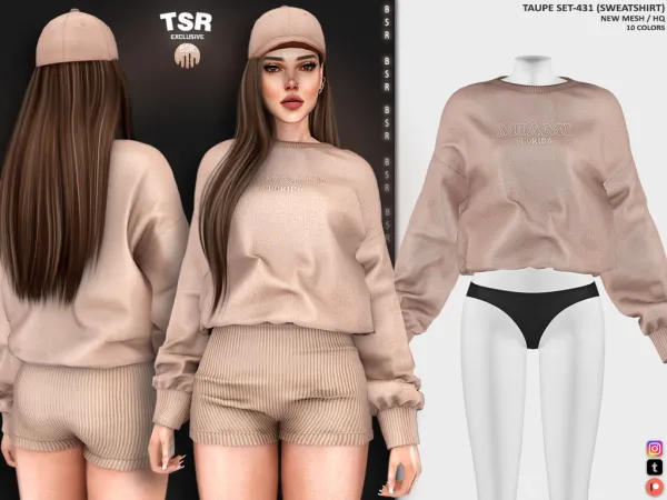 Alpha TAUPE SET 431 BD1158 BD1159 - The Sims 4 Custom Content