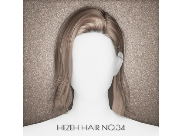 Alpha [Hezeh]Hair_No34 - The Sims 4 Custom Content