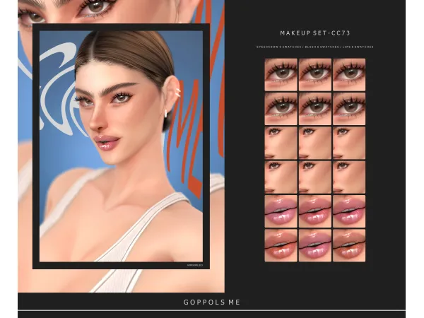 Alpha GPME GOLD MAKEUP SET CC73 - The Sims 4 Custom Content