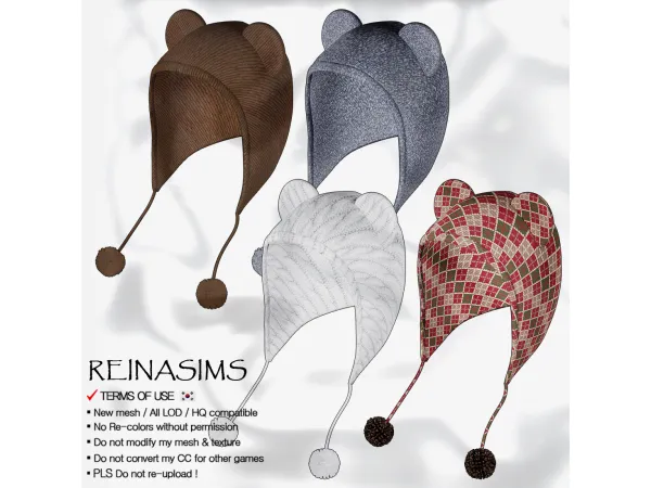 Reina - Bambi Winter Hat by ReinaSims4