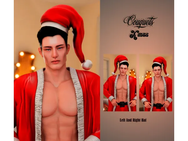 Alpha Claus Hat by Couquetts - The Sims 4 Custom Content