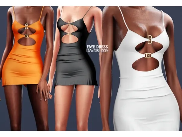 Mix FAYE DRESS - The Sims 4 Custom Content