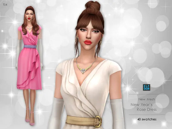 Maxis Match New Year Dress 3 - The Sims 4 Custom Content