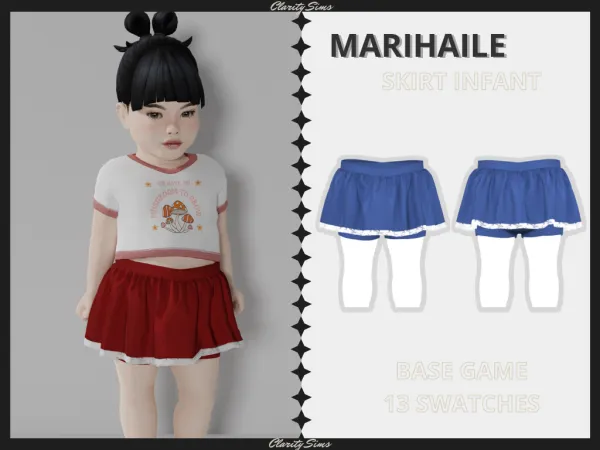 Alpha Marihaile Skirt Infant - The Sims 4 Custom Content