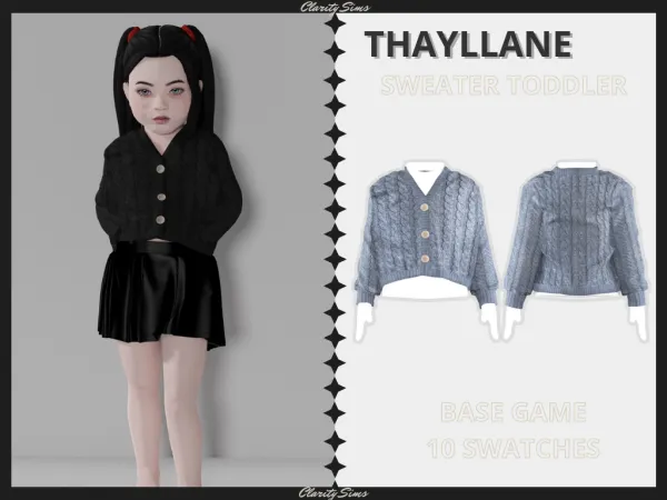 Alpha Thayllane Sweater Toddler - The Sims 4 Custom Content
