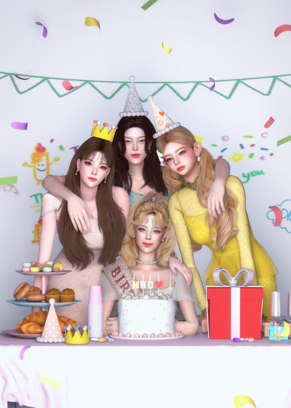 Alpha [BxLxOxS] It's my day Acc set by simsfinds - The Sims 4 Custom Content