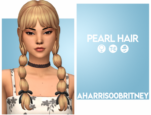 Maxis Match Pearl Hair by simsfinds - The Sims 4 Custom Content