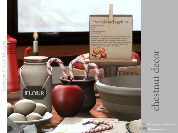 Alpha [KHD] Chestnut Decor Set - The Sims 4 Custom Content