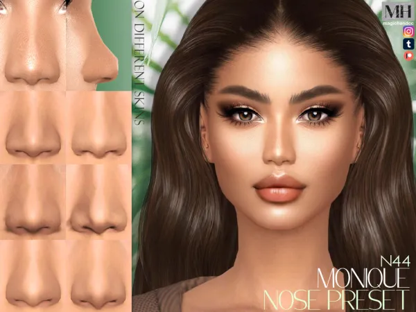 Alpha Monique Nose Preset N44 - The Sims 4 Custom Content