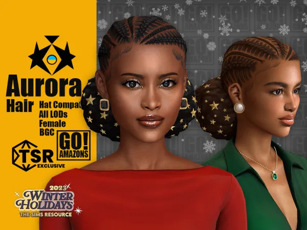 Maxis Match Aurora Hair - The Sims 4 Custom Content