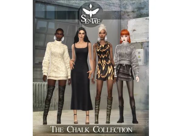 Maxis Match The Chalk Collection by sentate - The Sims 4 Custom Content