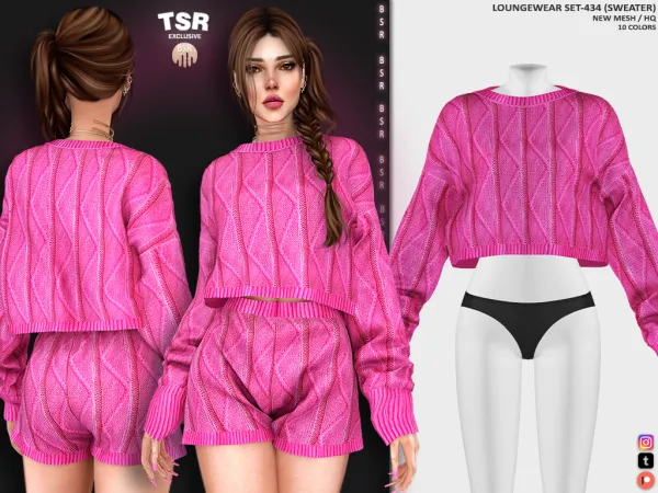 Alpha LOUNGEWEAR SET 434 BD1165 BD1166 - The Sims 4 Custom Content