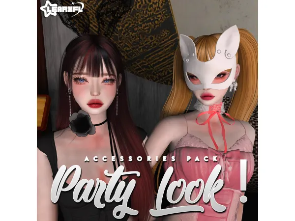 Alpha ZPT Party Look Accessories Pack by Learxfl - The Sims 4 Custom Content