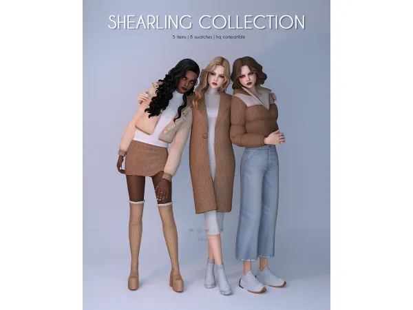 Maxis Match Shearling Collection COMPLETE - The Sims 4 Custom Content