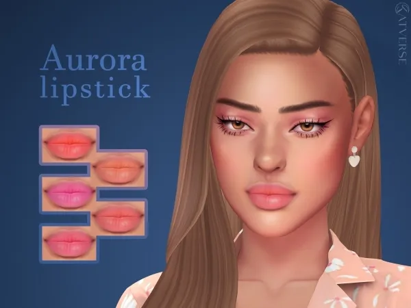 Mix Aurora Lipstick - The Sims 4 Custom Content