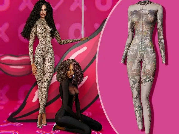 Alpha Full Length Jumpsuit for Sims 4 cool_content_star by cool_content_star - The Sims 4 custom content