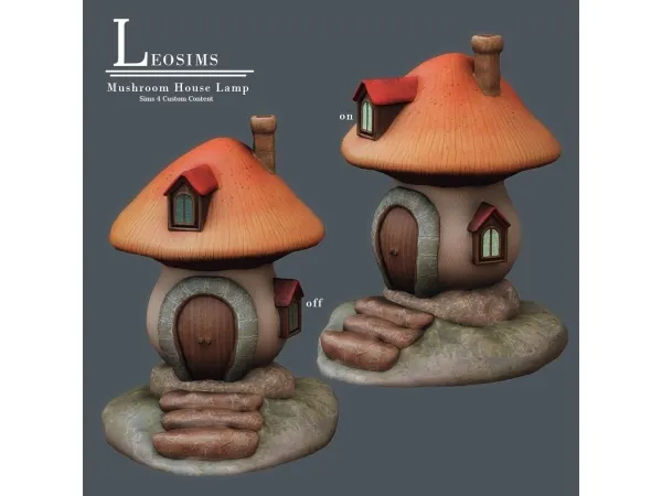 Mix Mushroom House Lamp - The Sims 4 Custom Content