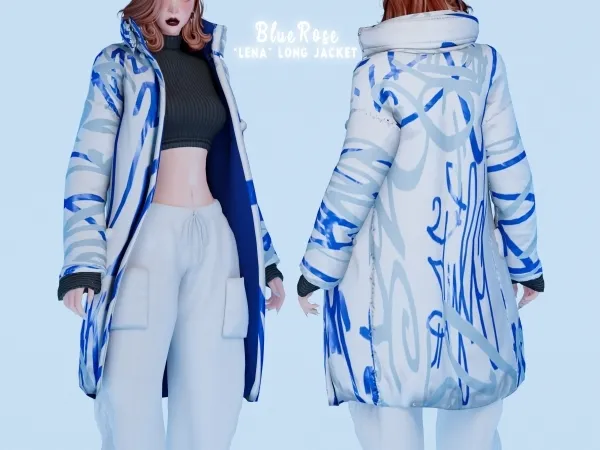 Mix Lena Long Jacket and top Brsims - The Sims 4 Custom Content