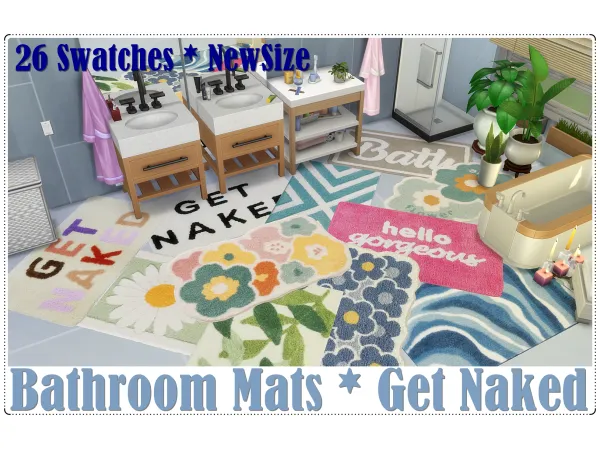 Bathroom Mats * Get Naked by AnnettsSims4Welt