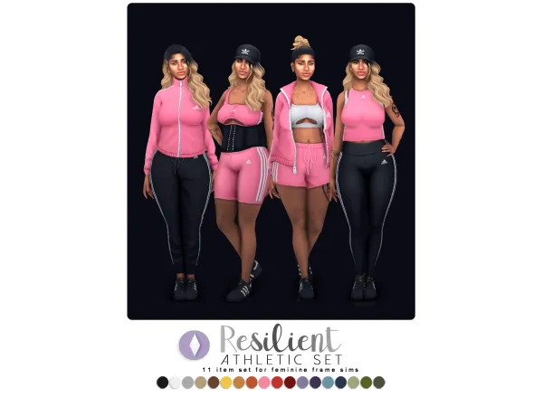 Maxis Match Resilient Athletic Set by nucrests - The Sims 4 Custom Content