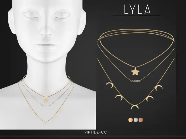 Alpha LYLA Necklace by riptidecc - The Sims 4 Custom Content