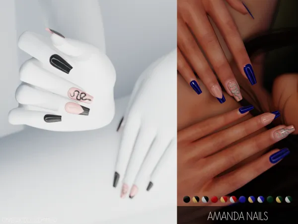 Mix Amanda nails - The Sims 4 Custom Content