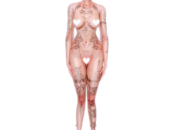 Mix RavenBlends Ronnie Tattoo by RavenBlends - The Sims 4 Custom Content