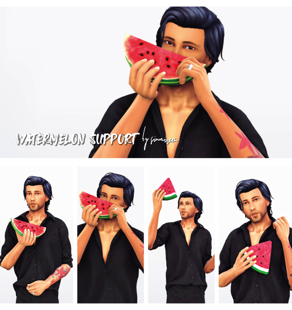 Mix Watermelon support by simsfinds - The Sims 4 Custom Content