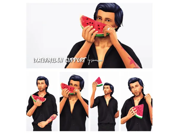 Mix Watermelon support by simmireen - The Sims 4 Custom Content